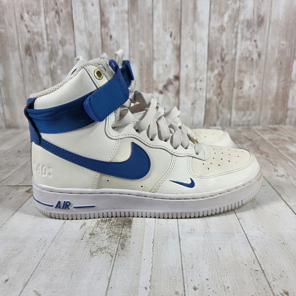 Nike Air Force 1 High 07 40th Anniversary Sail Royal Blue DQ7584-100 Womens 6.5